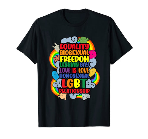 Equality Diversity Lgbtq Rainbow T-Shirt - Minimalist Print for Adults - T-Shirt, Sweatshirt, Hoodie