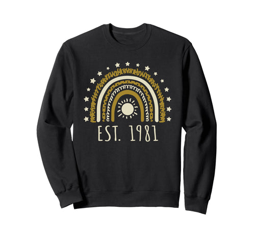 Est 1981 Rainbow Established 1981 Sweatshirt - Trendy Graphic Unisex - T-Shirt, Sweatshirt, Hoodie