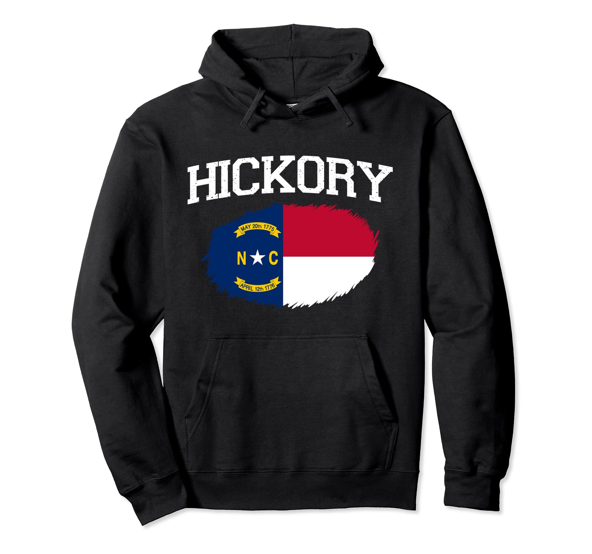 Hickory Nc North Carolina Flag Usa Hoodie - Trendy Graphic for Adults - T-Shirt, Sweatshirt, Hoodie