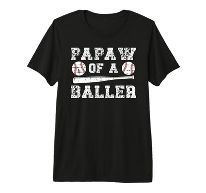 Mens Papaw Baller Baseball Papaw T-Shirt - Trendy Graphic for Adults - T-Shirt, Sweatshirt, Hoodie