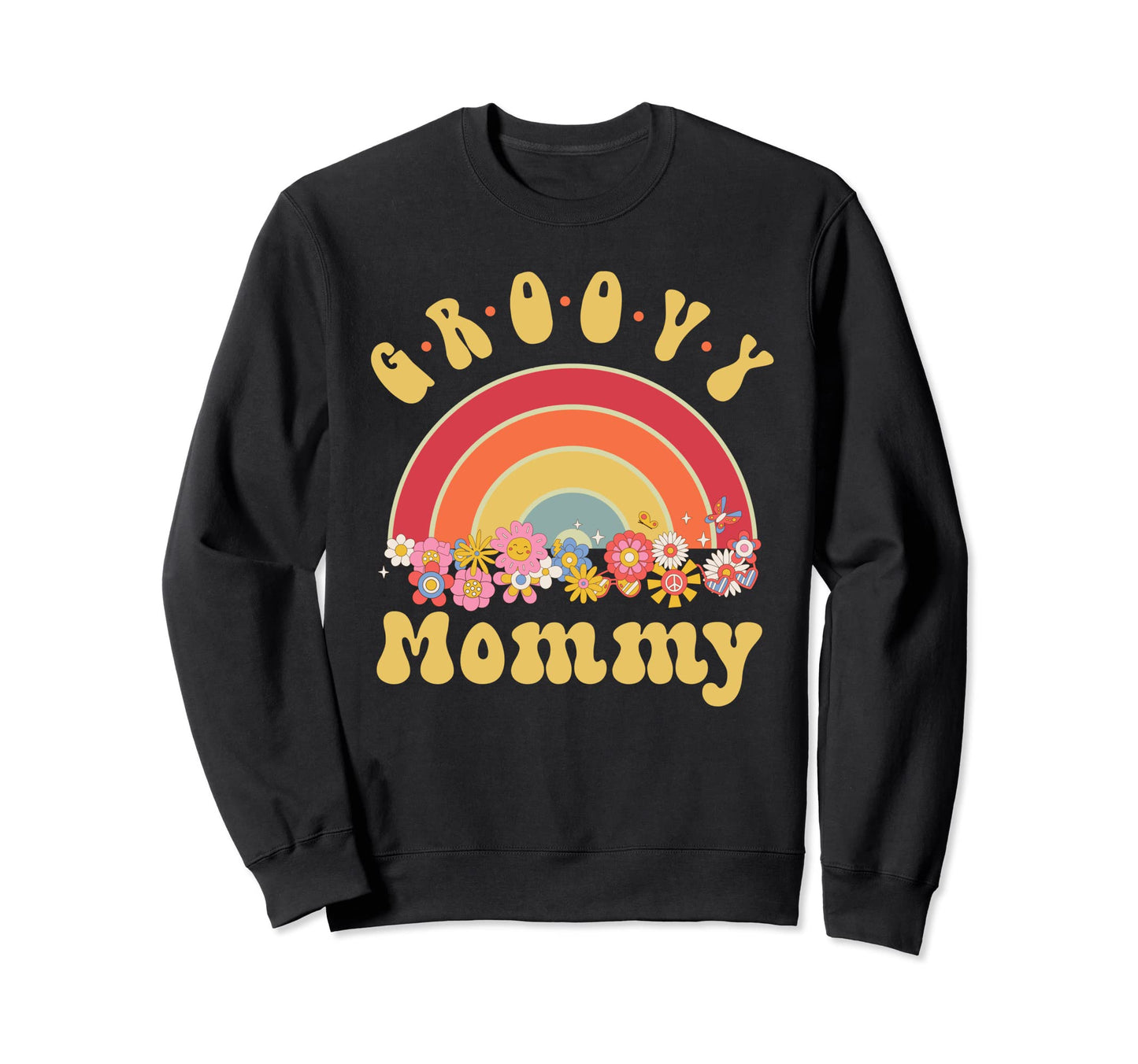 Groovy Mommy Matching Family Sweatshirt - Trendy Graphic for Adults - T-Shirt, Sweatshirt, Hoodie