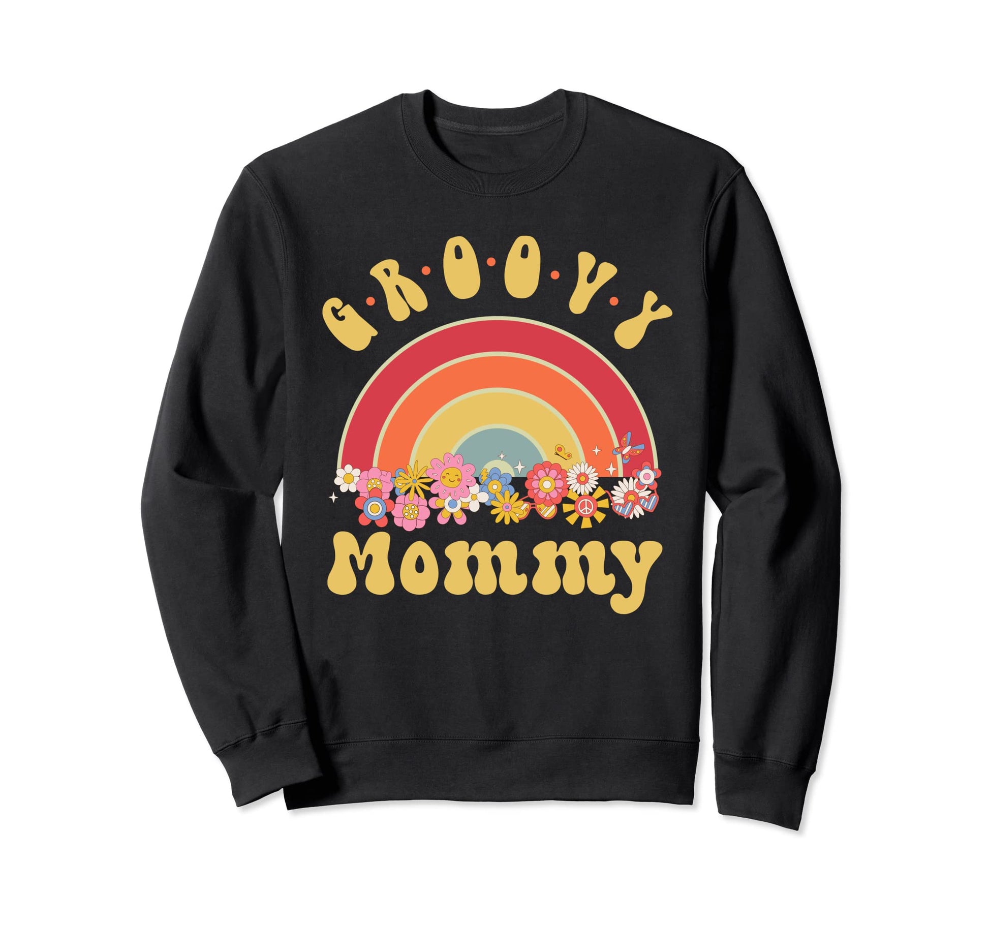 Groovy Mommy Matching Family Sweatshirt - Trendy Graphic for Adults - T-Shirt, Sweatshirt, Hoodie