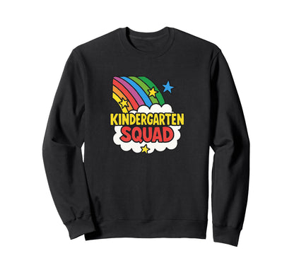 Kindergarten Squad Rainbow Team Sweatshirt - Minimalist Print Men Women - T-Shirt, Sweatshirt, Hoodie