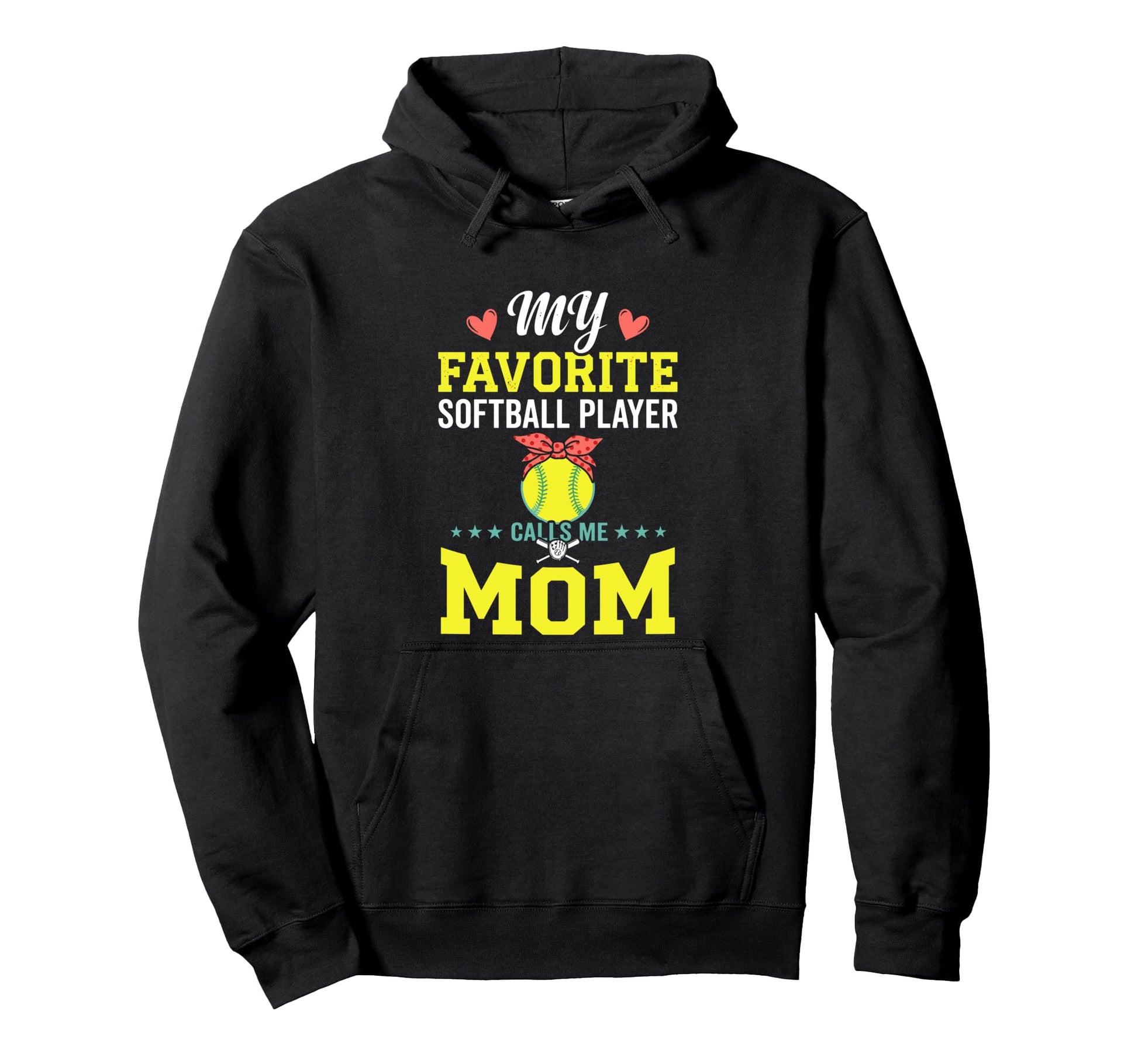 My Favorite Softball Player Calls Me Hoodie - Custom Art Print for Adults - T-Shirt, Sweatshirt, Hoodie