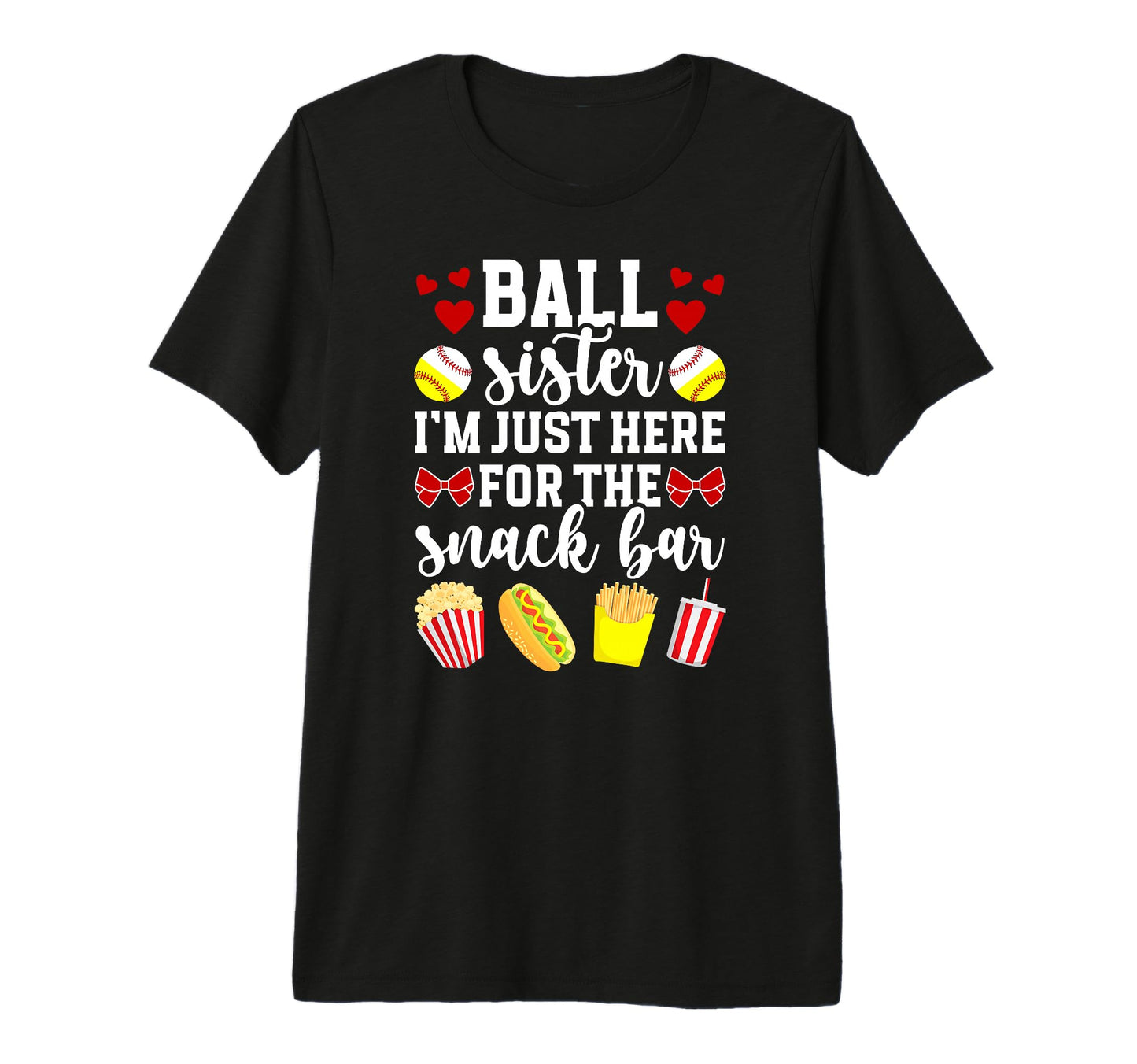 Ball Sister Snack Bar Baseball T-Shirt - Aesthetic Graphic Men Women - T-Shirt, Sweatshirt, Hoodie