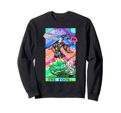 Tarot Card Fool Groovy Trippy Hippie Sweatshirt - Graphic Print for Adults - T-Shirt, Sweatshirt, Hoodie