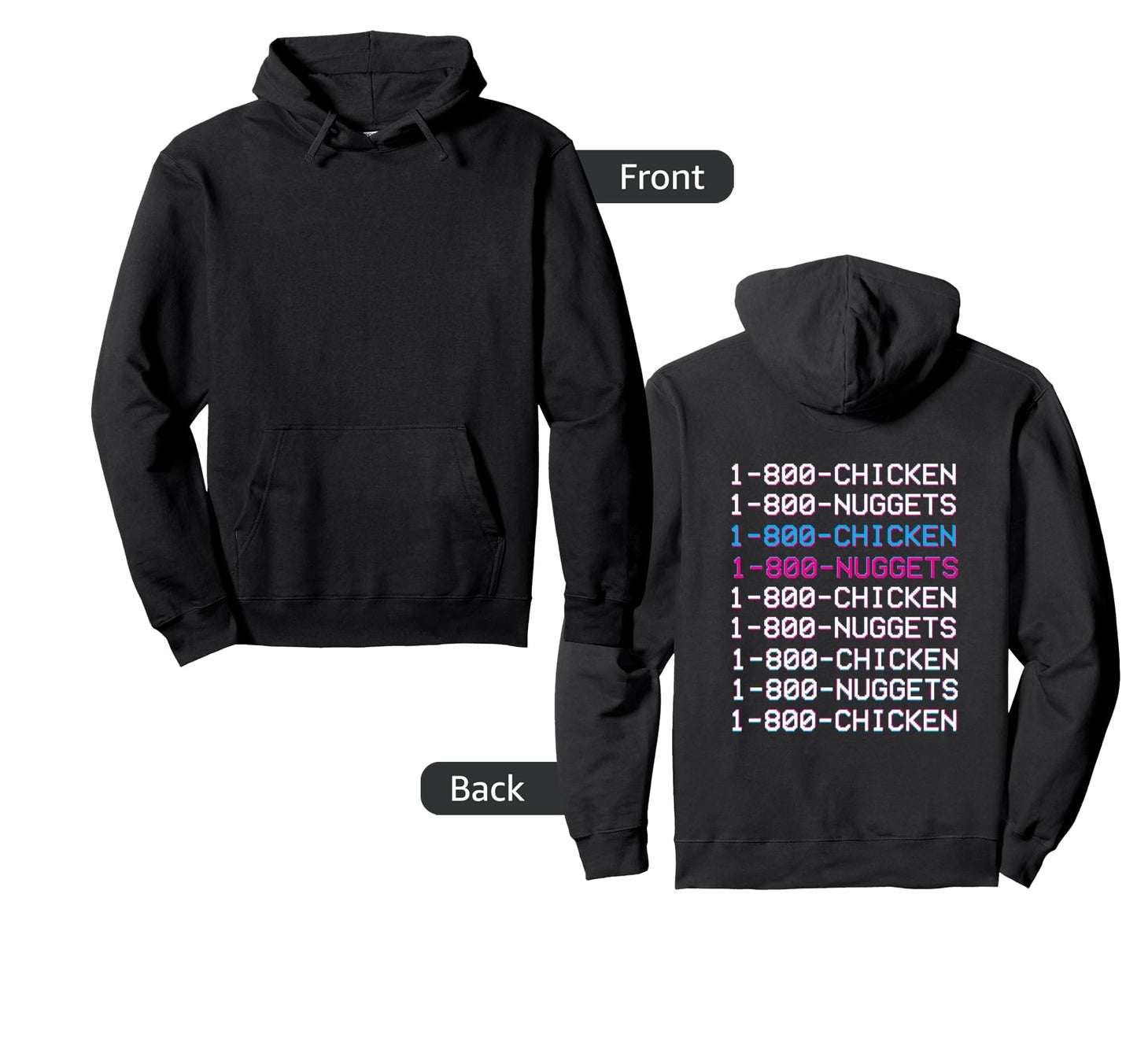 Otaku Vaporwave Aesthetic 1 800 Chicken Hoodie - Graphic Print Men Women - T-Shirt, Sweatshirt, Hoodie