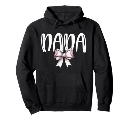 Coquette Baseball Nana Spirit Hoodie - Casual Everyday Wear for Adults - T-Shirt, Sweatshirt, Hoodie