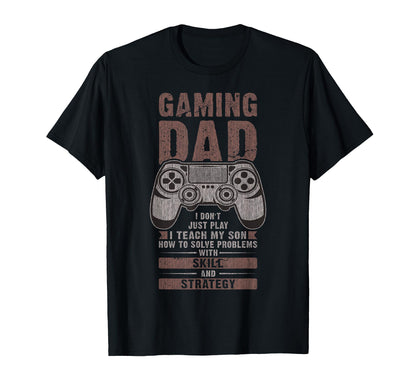 Gaming Dad Father Son Fathers Day Video T-Shirt - Graphic Print for Adults - T-Shirt, Sweatshirt, Hoodie