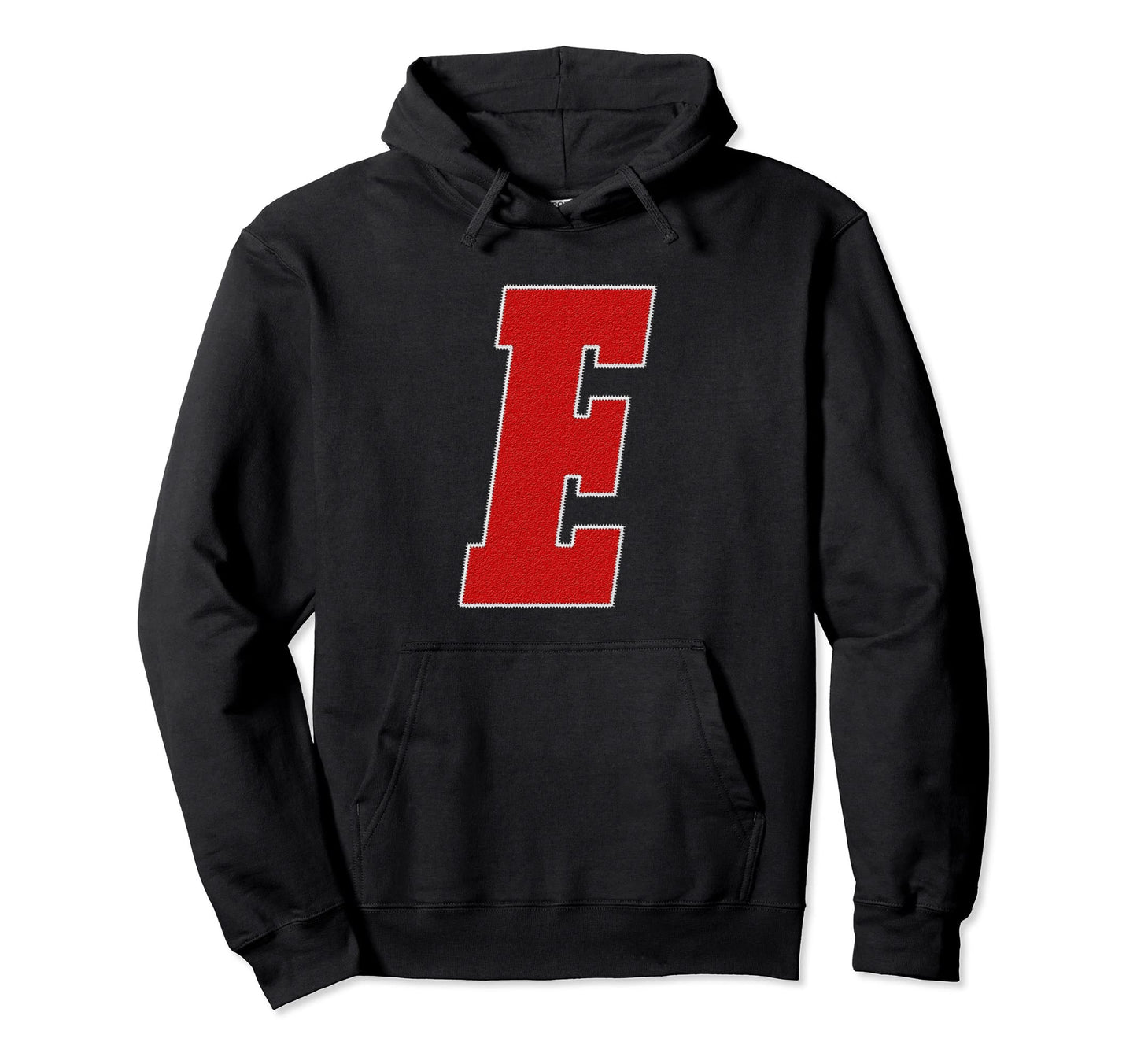 Letter E Monogram Varsity Alphabet Hoodie - Fun Novelty Design for Adults - T-Shirt, Sweatshirt, Hoodie