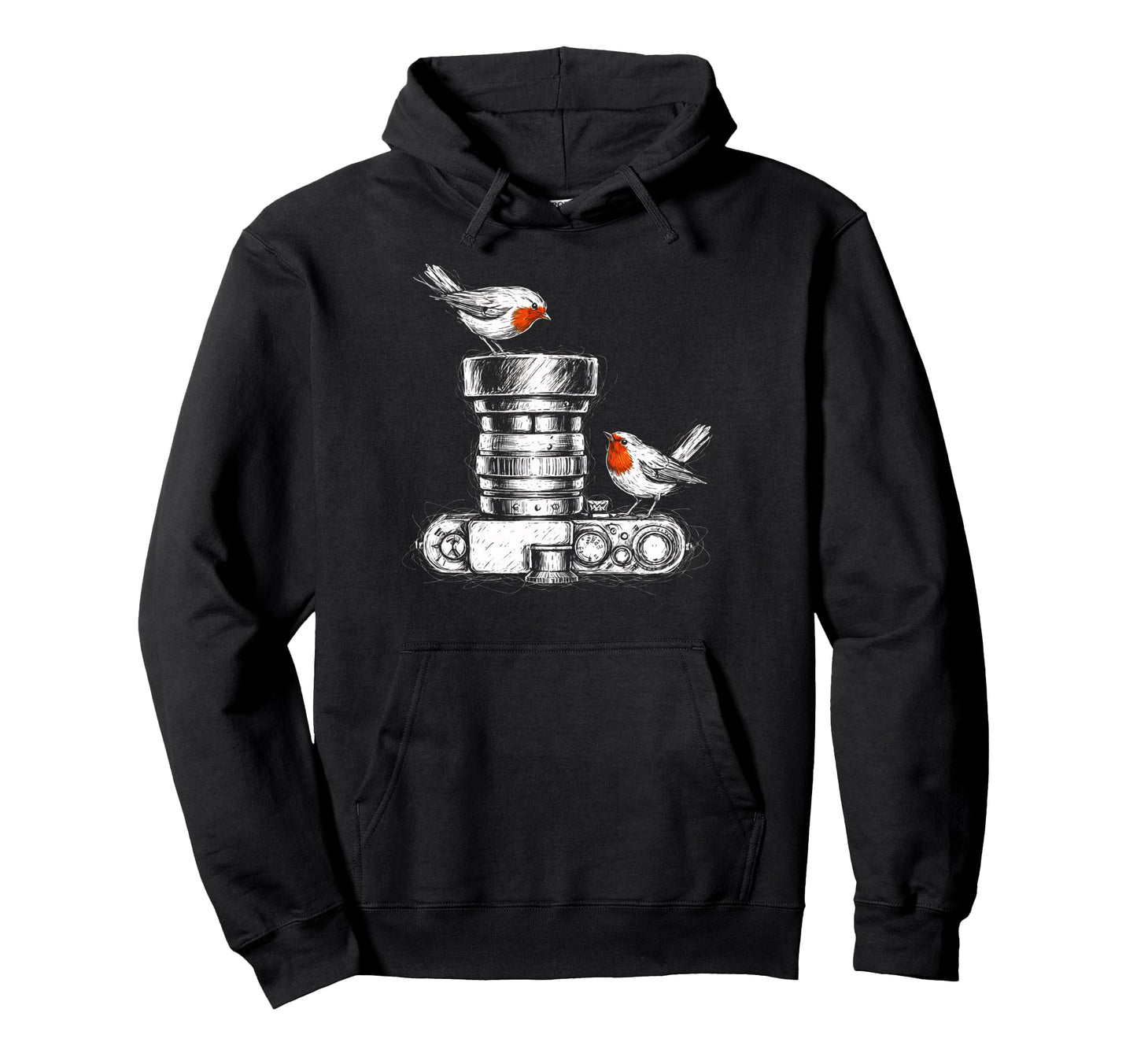 Birdwatcher Photographer Bird Camera Lens Hoodie - Graphic Print Men Women - T-Shirt, Sweatshirt, Hoodie