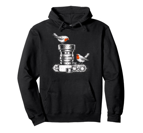 Birdwatcher Photographer Bird Camera Lens Hoodie - Graphic Print Men Women - T-Shirt, Sweatshirt, Hoodie