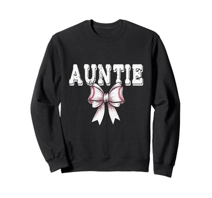 Coquette Baseball Bow Mom Sister Sweatshirt - Aesthetic Graphic for Adults - T-Shirt, Sweatshirt, Hoodie