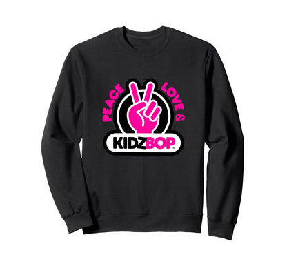 Kidz Bop Peace Love Sweatshirt - Casual Everyday Wear for Adults - T-Shirt, Sweatshirt, Hoodie