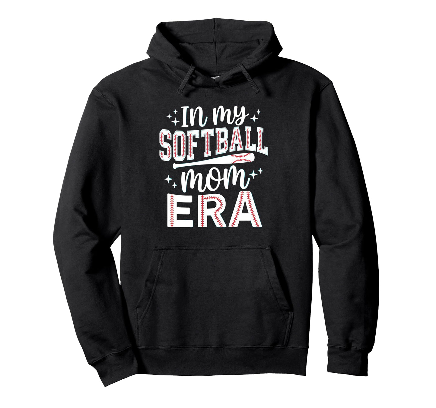 My Softball Mom Era Baseball Stitching Hoodie - Aesthetic Graphic Men Women - T-Shirt, Sweatshirt, Hoodie