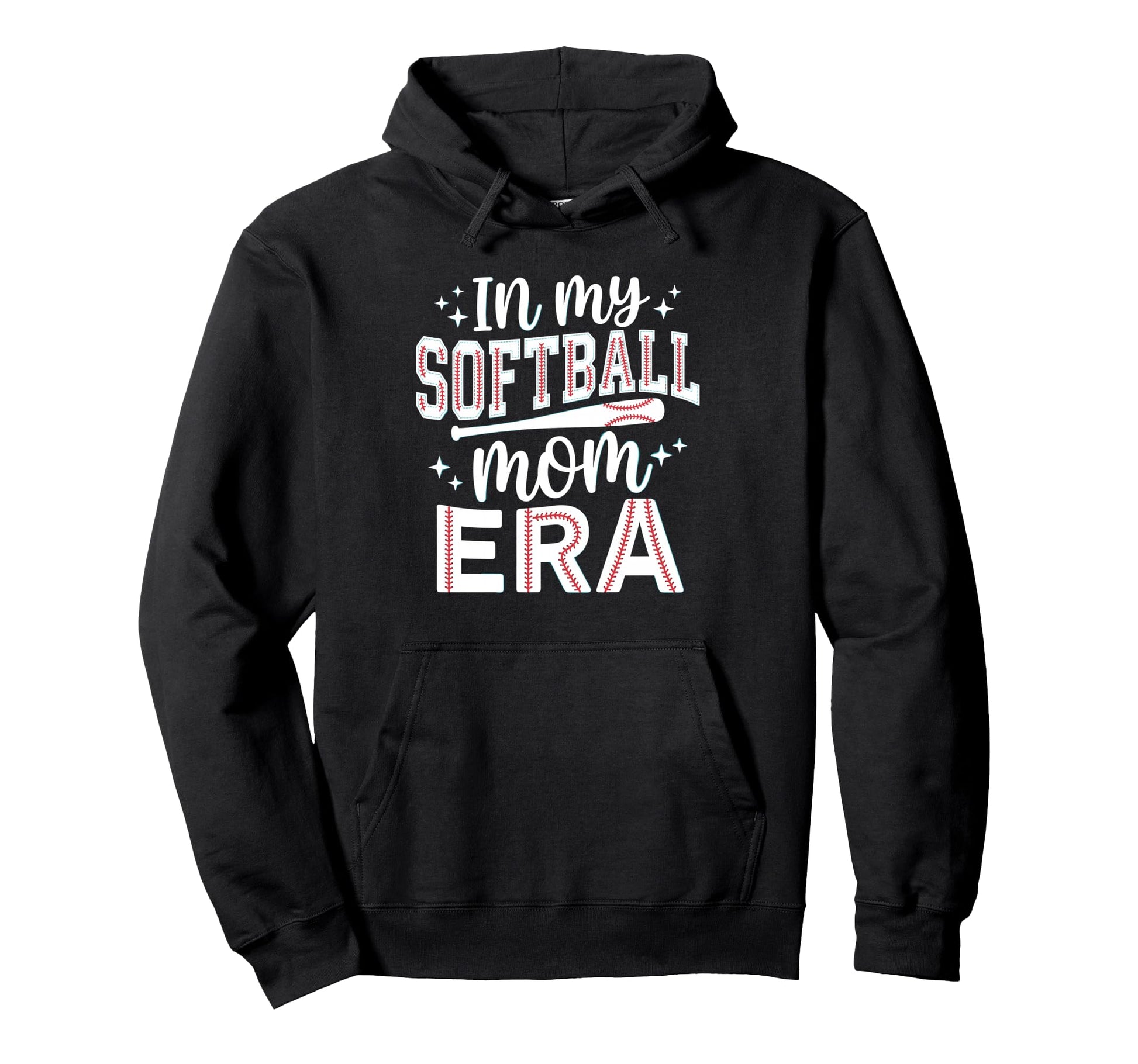 My Softball Mom Era Baseball Stitching Hoodie - Aesthetic Graphic Men Women - T-Shirt, Sweatshirt, Hoodie