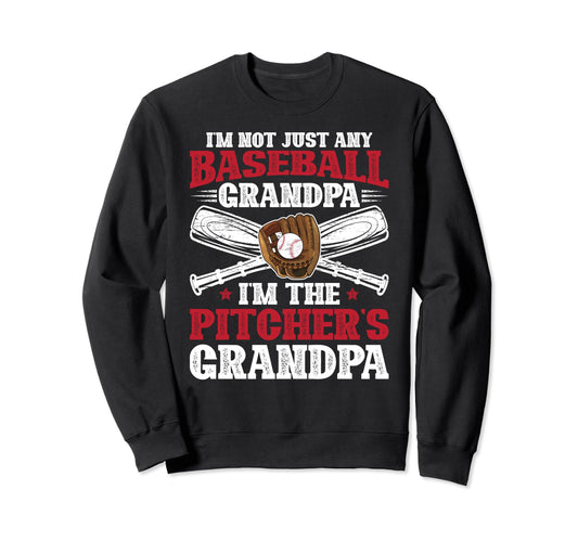 Im Baseball Pitcher Grandpa Sweatshirt - Aesthetic Graphic for Adults - T-Shirt, Sweatshirt, Hoodie