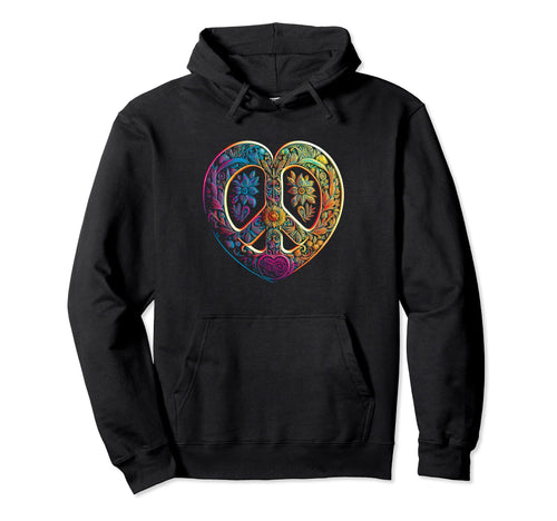 Peace And Love Hoodie - Minimalist Print for Adults - T-Shirt, Sweatshirt, Hoodie