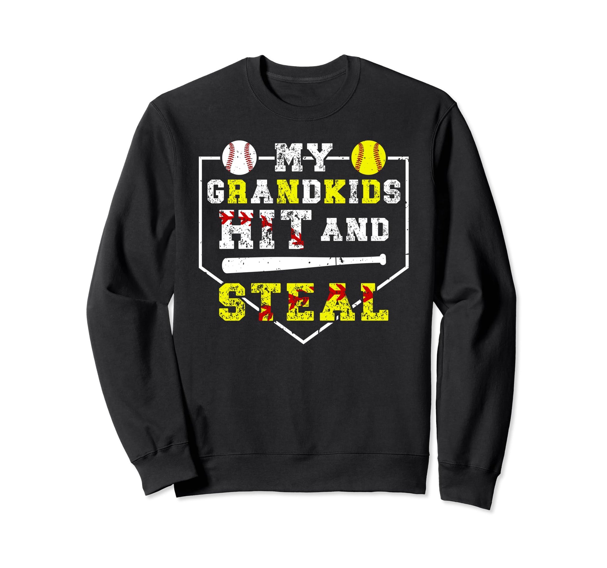 My Grandkids Hit And Steal Sweatshirt - Novelty Apparel for Adults - T-Shirt, Sweatshirt, Hoodie
