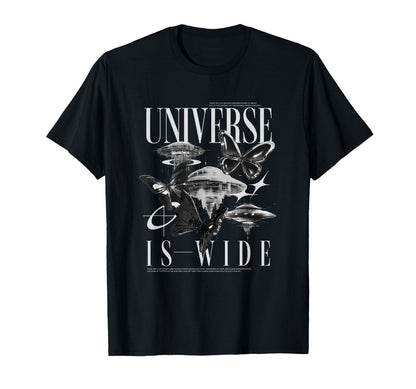 Butterfly Ufo Y2K Grunge Aesthetic T-Shirt - Streetwear Style Men Women - T-Shirt, Sweatshirt, Hoodie