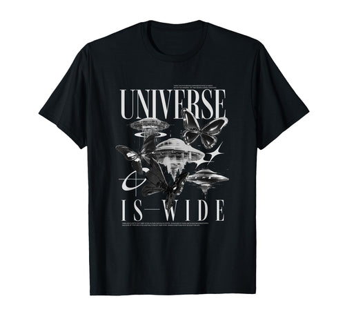 Butterfly Ufo Y2K Grunge Aesthetic T-Shirt - Streetwear Style Men Women - T-Shirt, Sweatshirt, Hoodie