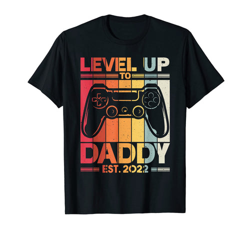Mens Video Game Level Up To Daddy Est T-Shirt - Aesthetic Graphic Unisex - T-Shirt, Sweatshirt, Hoodie