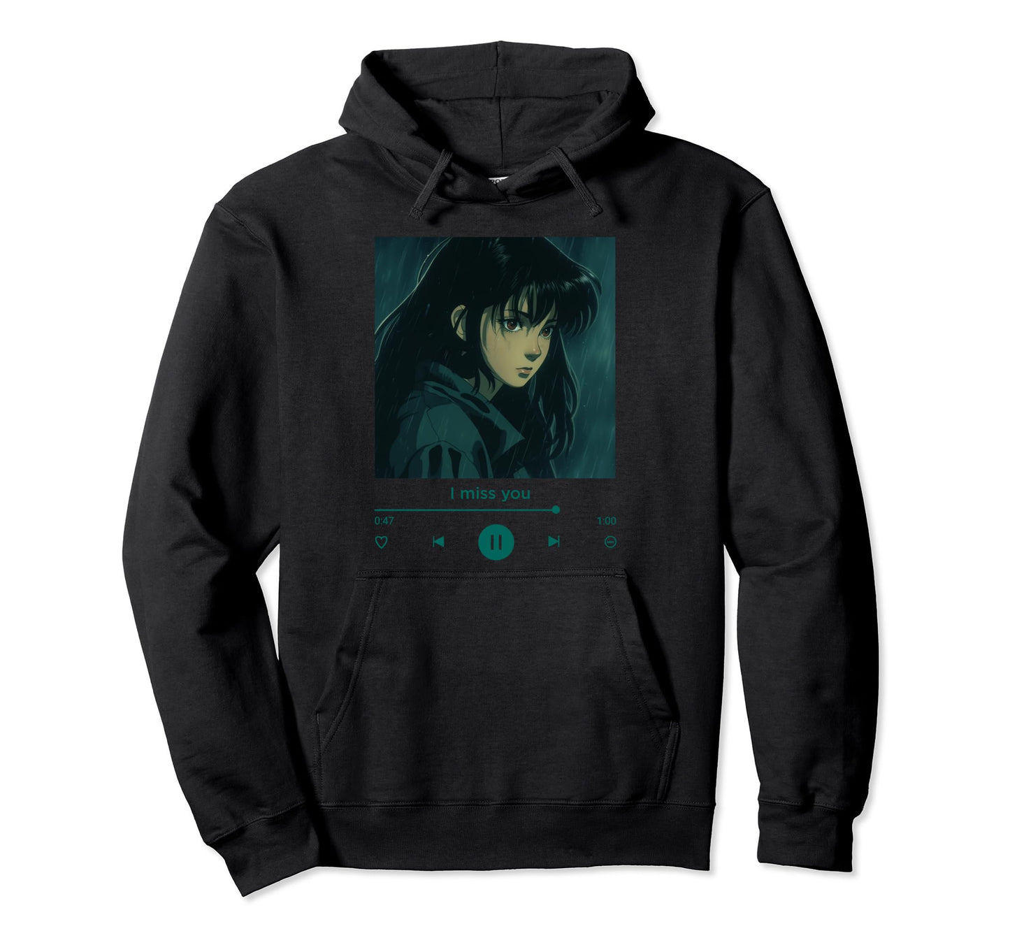 Anime Eyes Grunge Angsty Pastel Goth Hoodie - Streetwear Style for Adults - T-Shirt, Sweatshirt, Hoodie