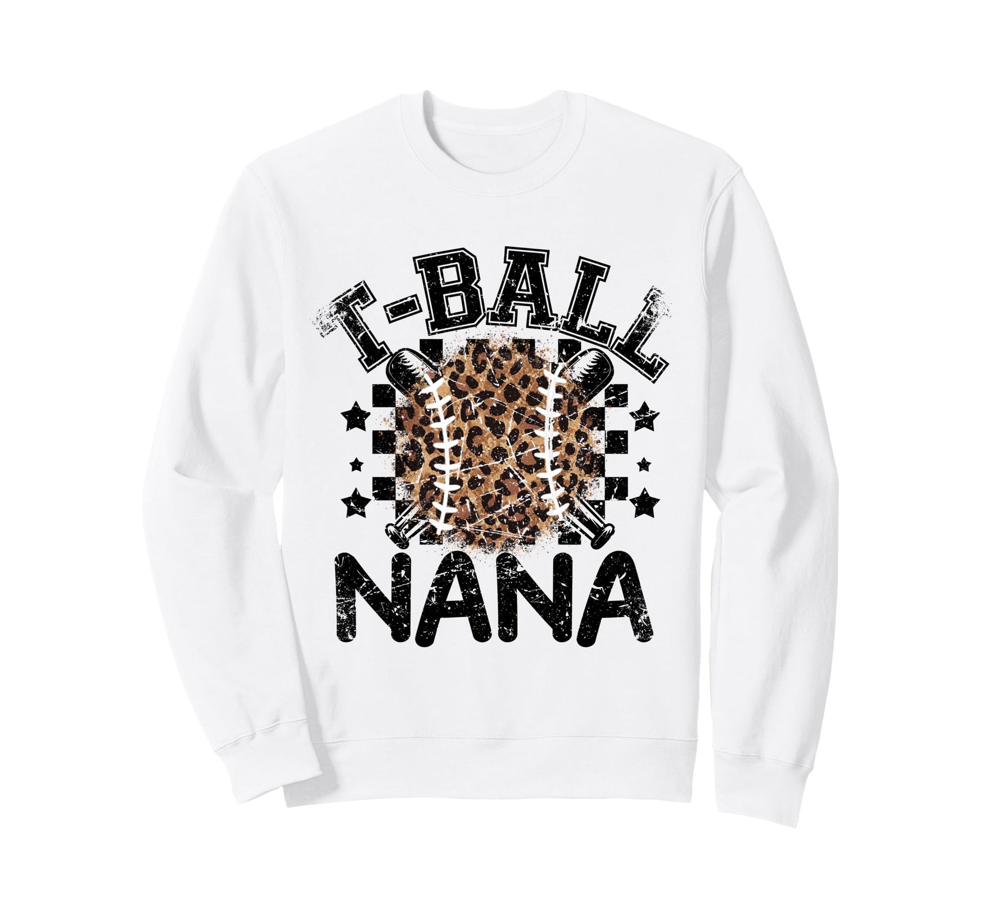T Ball Teeball Nana Leopard Sweatshirt - Custom Art Print Men Women - T-Shirt, Sweatshirt, Hoodie