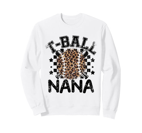 T Ball Teeball Nana Leopard Sweatshirt - Custom Art Print Men Women - T-Shirt, Sweatshirt, Hoodie