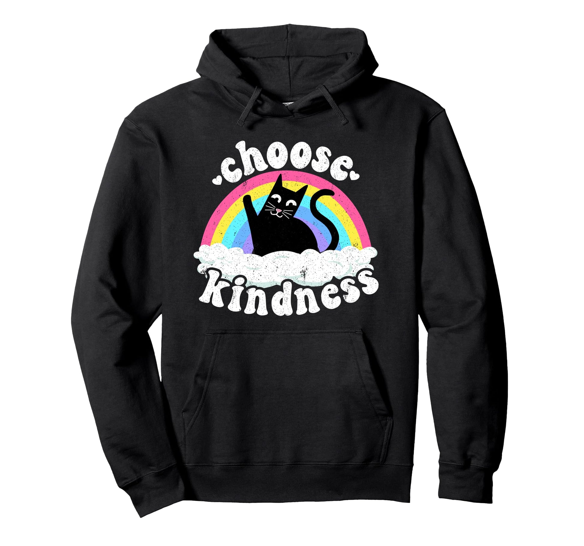 Anti Bullying Rainbow Peace Kind Hippie Hoodie - Aesthetic Graphic Unisex - T-Shirt, Sweatshirt, Hoodie
