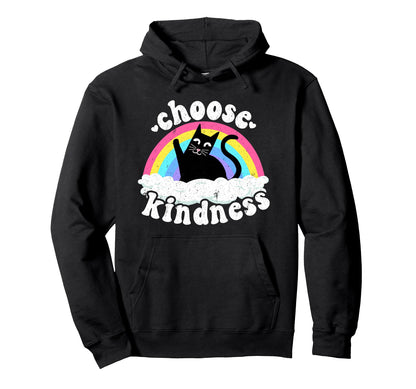 Anti Bullying Rainbow Peace Kind Hippie Hoodie - Aesthetic Graphic Unisex - T-Shirt, Sweatshirt, Hoodie