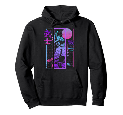 Japan Vaporwave Samurai Warrior Japanese Hoodie - Unique Graphic Unisex - T-Shirt, Sweatshirt, Hoodie