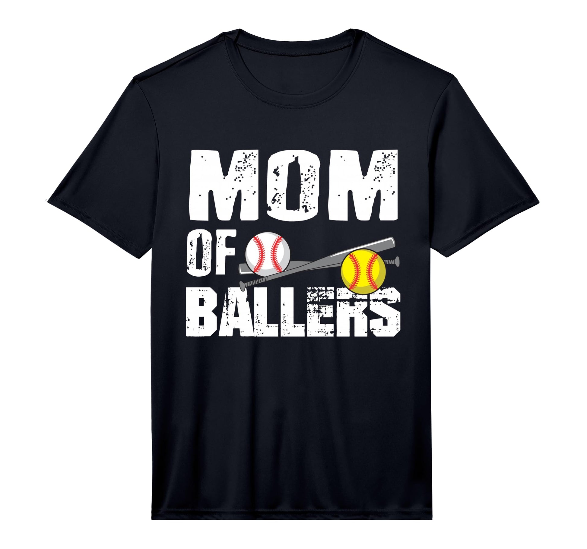 Mom Ballers Funny Baseball Softball T-Shirt - Casual Everyday Wear Unisex - T-Shirt, Sweatshirt, Hoodie