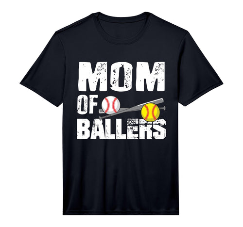Mom Ballers Funny Baseball Softball T-Shirt - Casual Everyday Wear Unisex - T-Shirt, Sweatshirt, Hoodie