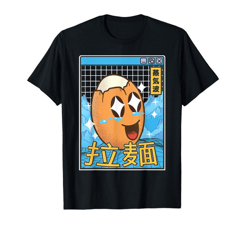 Egg Kawaii Grid Vaporwave Aesthetic Anime T-Shirt - Streetwear Style Unisex - T-Shirt, Sweatshirt, Hoodie