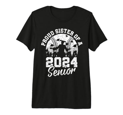 Senior Aunt 2024 Baseball Class 2024 T-Shirt - Unique Graphic Unisex - T-Shirt, Sweatshirt, Hoodie