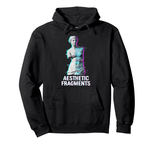 Aesthetic Fragments Glitch Statue Hoodie - Minimalist Print Unisex - T-Shirt, Sweatshirt, Hoodie