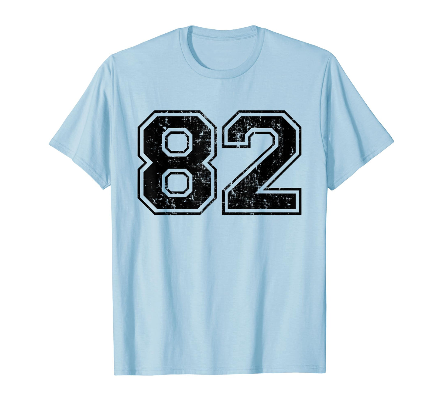 Number 82 Varsity Distressed Sport T-Shirt - Novelty Apparel Men Women - T-Shirt, Sweatshirt, Hoodie