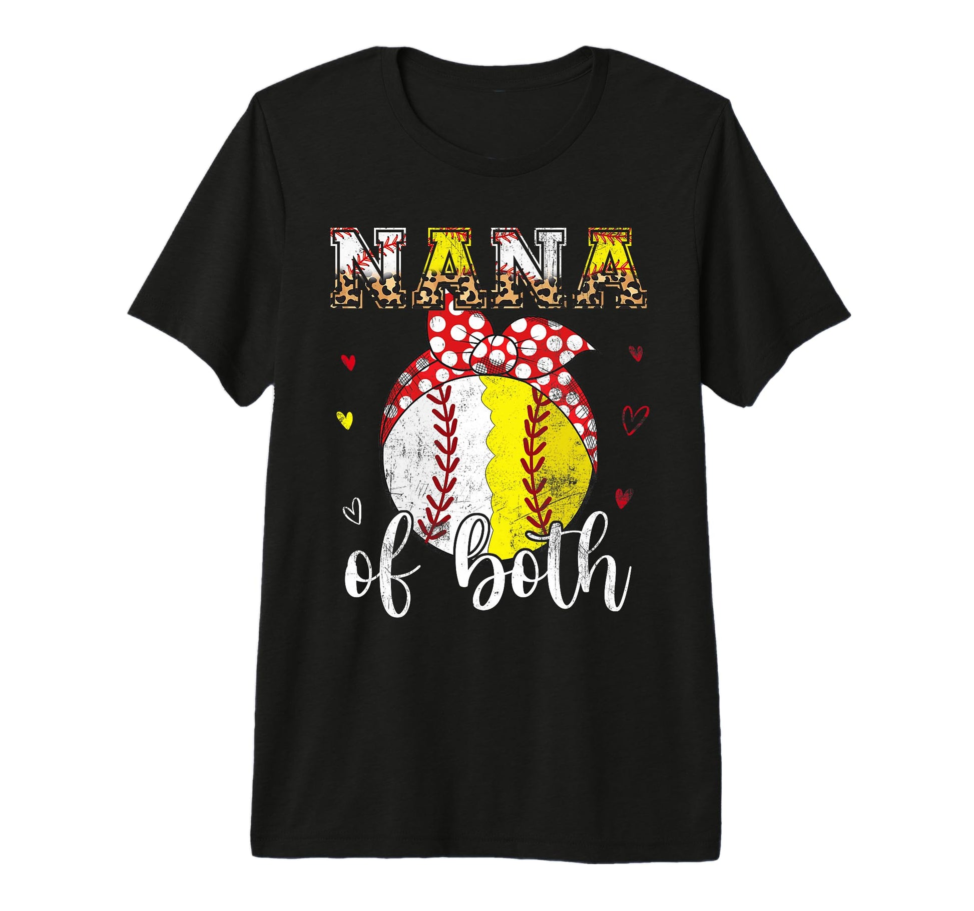Nana Both Baseball Softball Bandana T-Shirt - Custom Art Print for Adults - T-Shirt, Sweatshirt, Hoodie