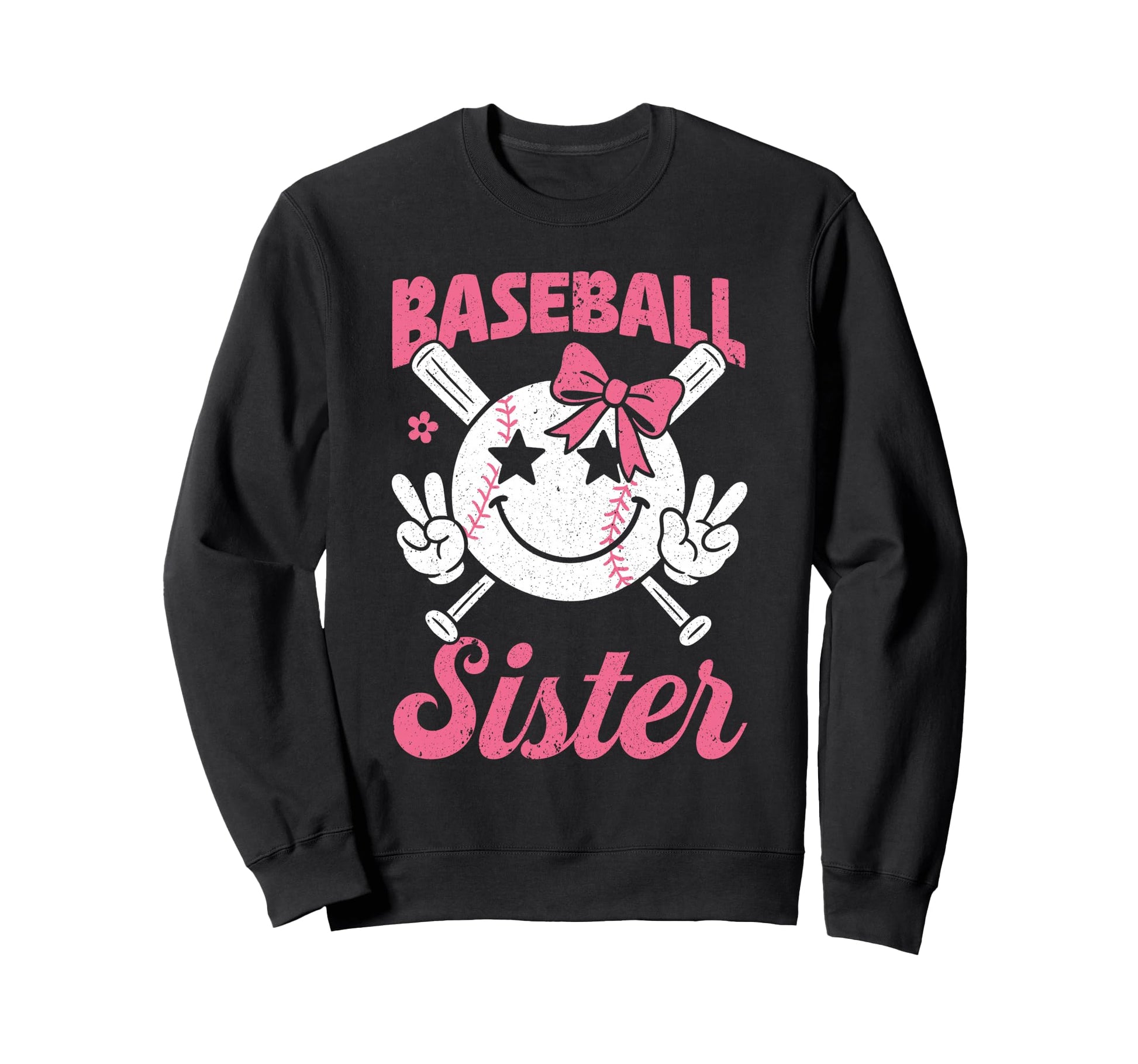 Baseball Sister Coquette Bow Biggest Sweatshirt - Minimalist Print Unisex - T-Shirt, Sweatshirt, Hoodie
