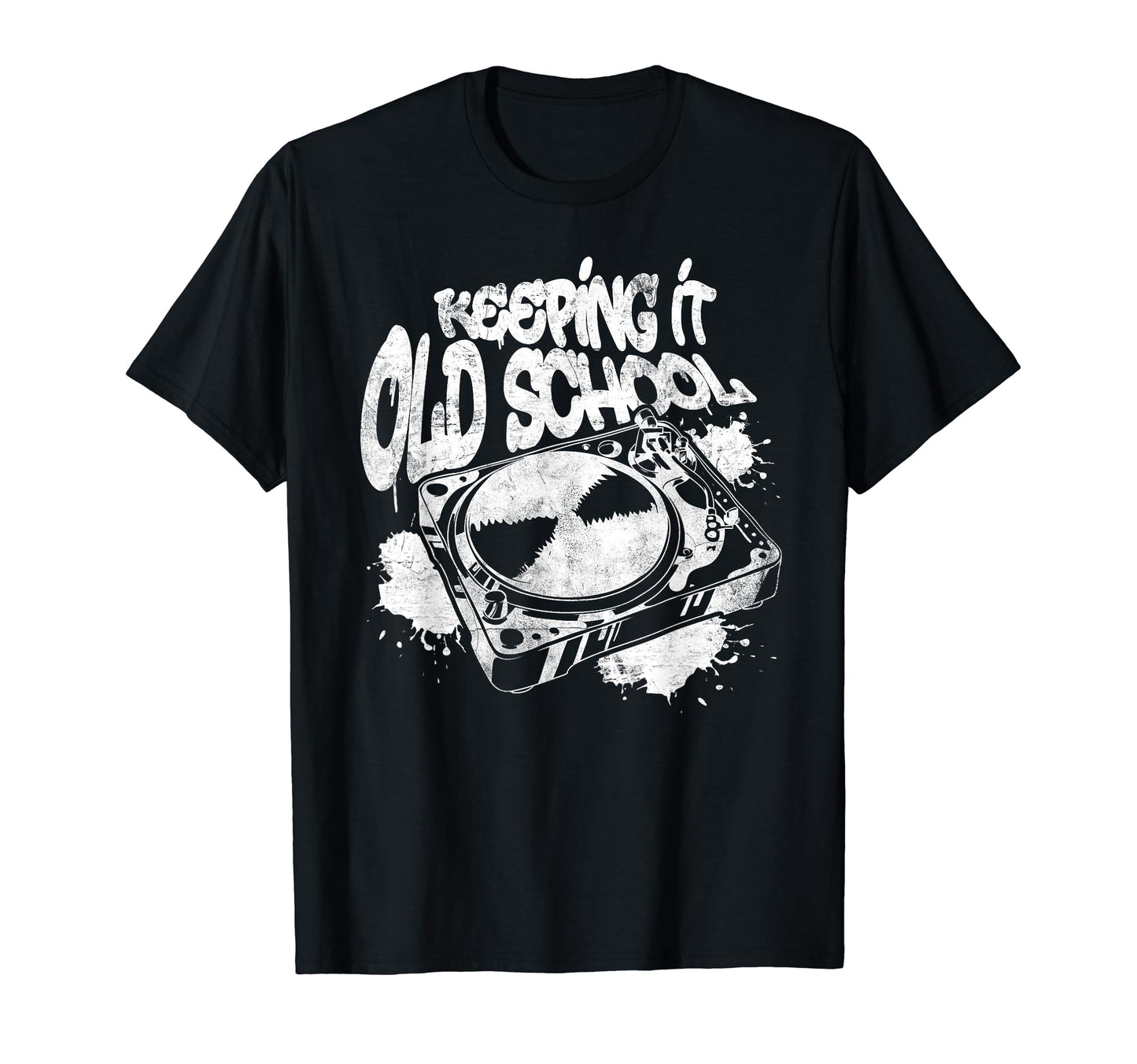 Keeping It Old School Dj Turntable 70S Hoodie - Streetwear Style Unisex - T-Shirt, Sweatshirt, Hoodie