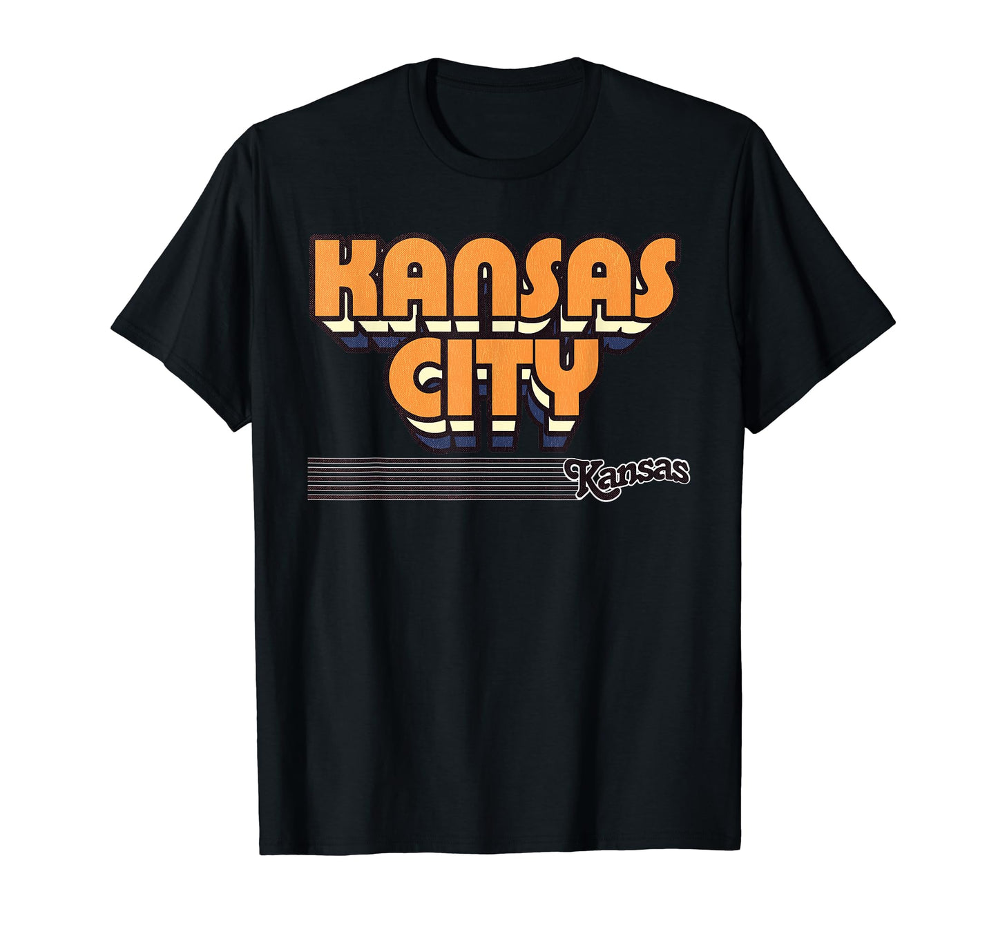 Kansas City Kansas Stripes T-Shirt - Aesthetic Graphic for Adults - T-Shirt, Sweatshirt, Hoodie
