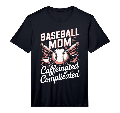 Mens Baseball Mom Caffeinated And T-Shirt - Aesthetic Graphic Men Women - T-Shirt, Sweatshirt, Hoodie