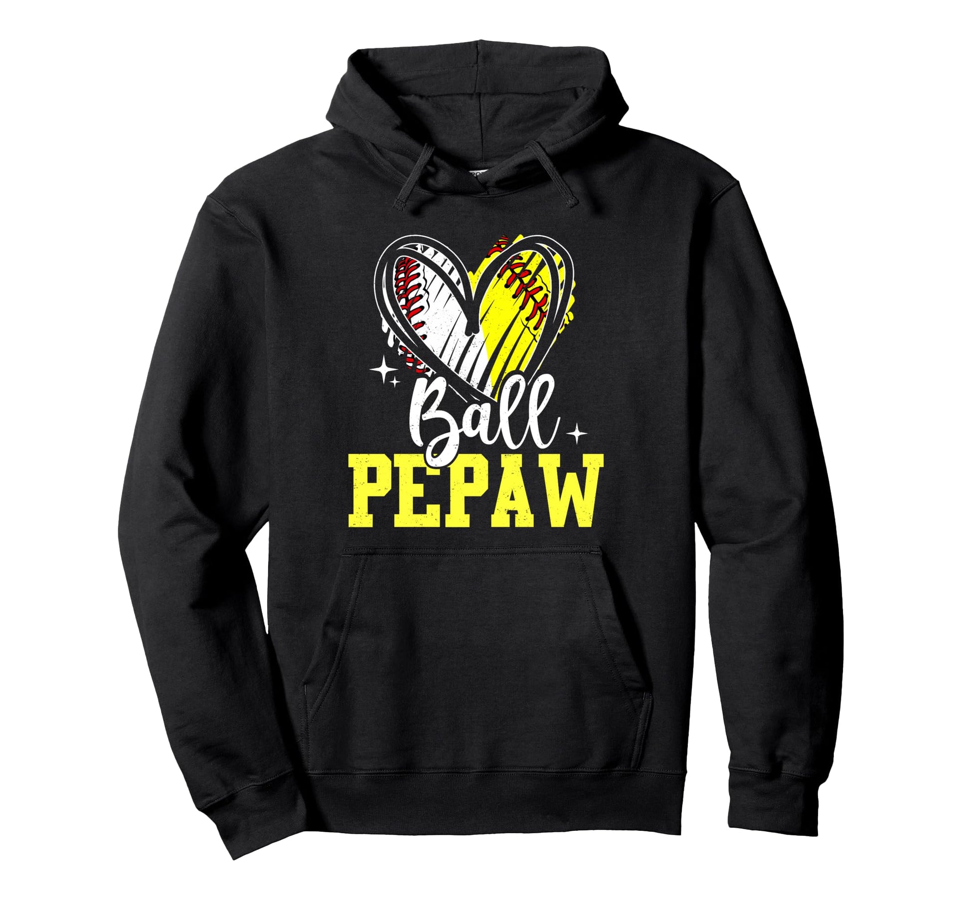 Ball Pepaw Softball Baseball Pepaw Hoodie - Novelty Apparel Unisex - T-Shirt, Sweatshirt, Hoodie
