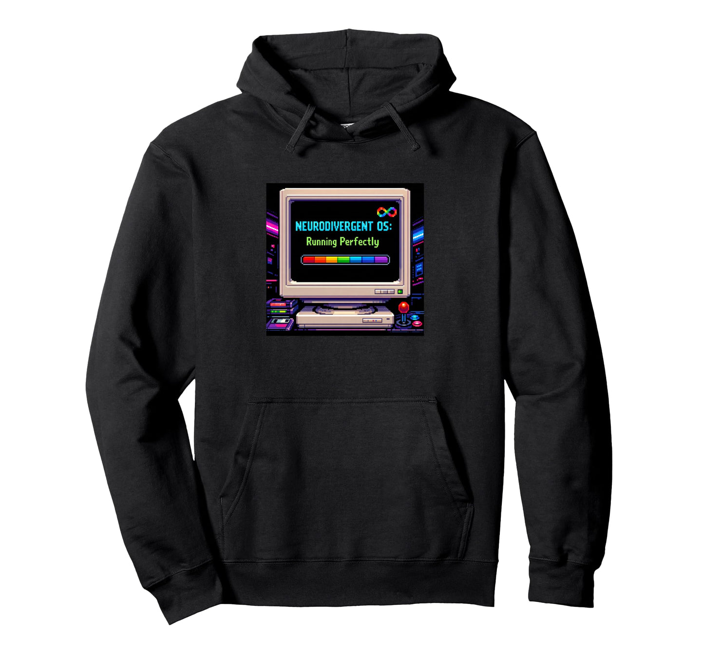 Neurodivergent Os Running Perfectly Hoodie - Streetwear Style for Adults - T-Shirt, Sweatshirt, Hoodie