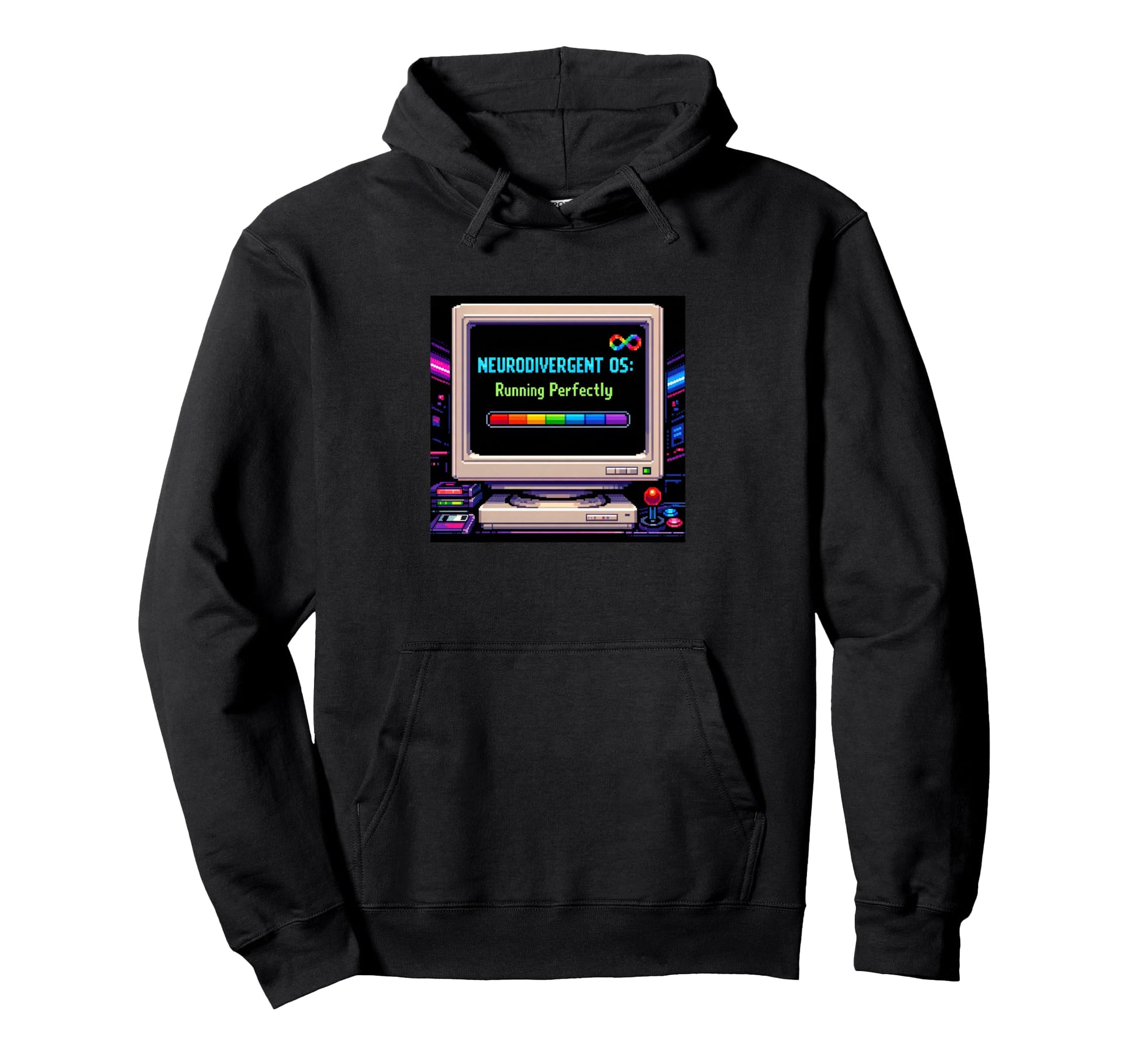 Neurodivergent Os Running Perfectly Hoodie - Streetwear Style for Adults - T-Shirt, Sweatshirt, Hoodie