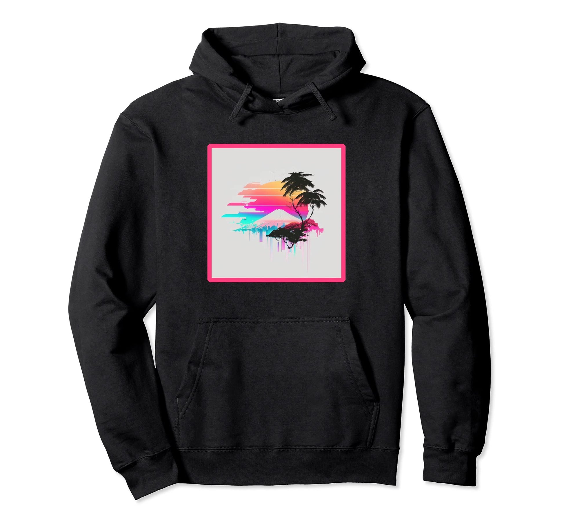 Vaperwave Aesthetic Glitch Retrowave Hoodie - Fun Novelty Design Unisex - T-Shirt, Sweatshirt, Hoodie