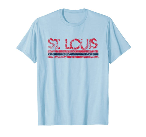 St Louis Missouri Weathered Stripe T-Shirt - Unique Graphic for Adults - T-Shirt, Sweatshirt, Hoodie