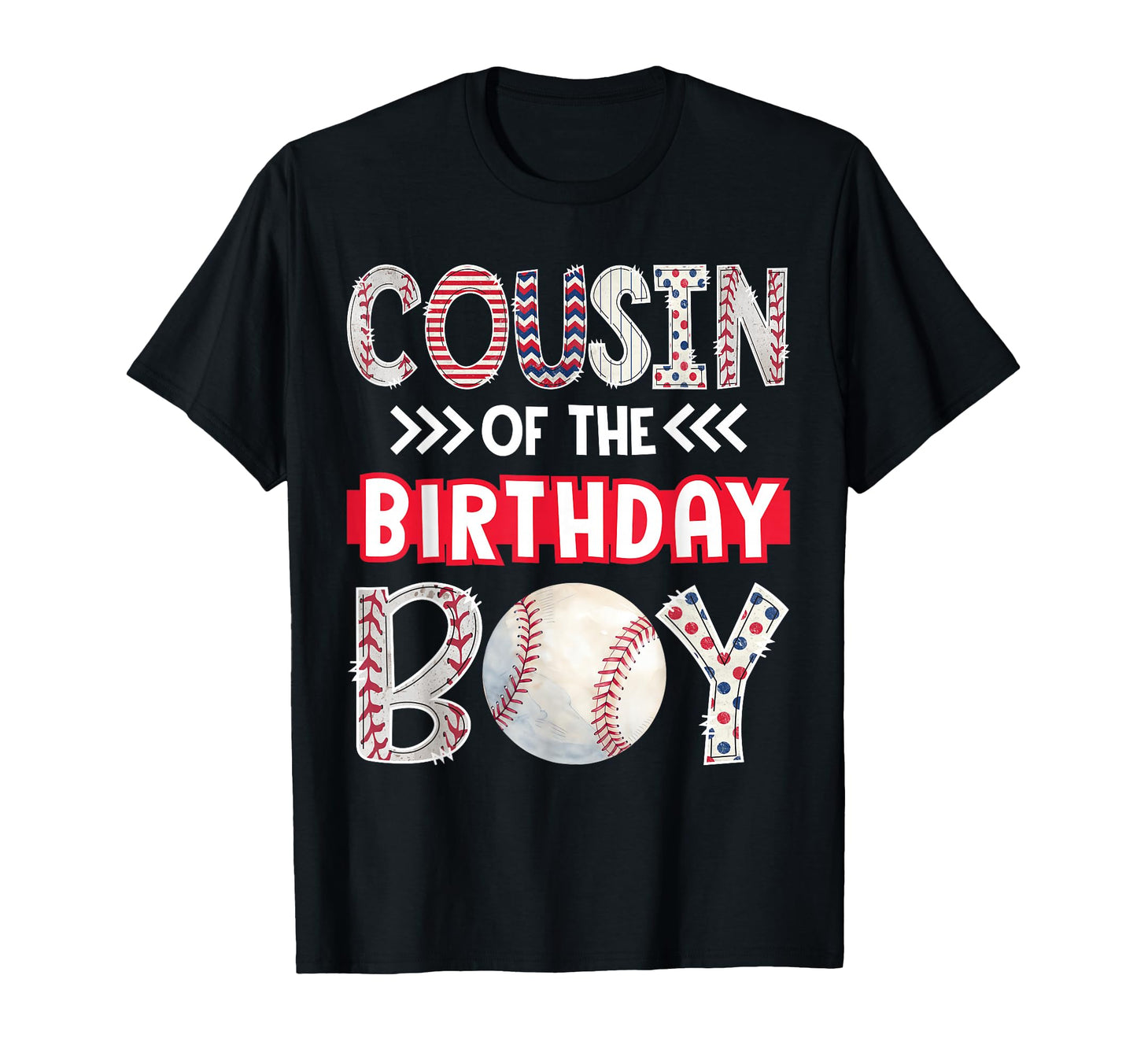 Cousin Birthday Baseball Family Squad T-Shirt - Trendy Graphic for Adults - T-Shirt, Sweatshirt, Hoodie