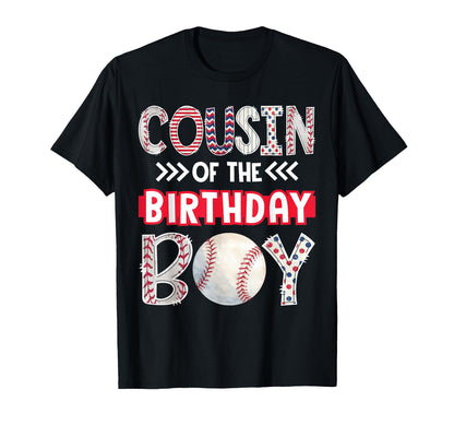 Cousin Birthday Baseball Family Squad T-Shirt - Trendy Graphic for Adults - T-Shirt, Sweatshirt, Hoodie